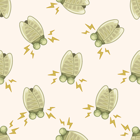 bug cartoon , cartoon seamless pattern backgroundのイラスト素材