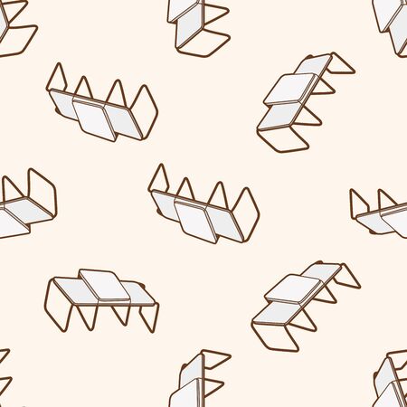 furniture theme chair sofa , cartoon seamless pattern backgroundのイラスト素材