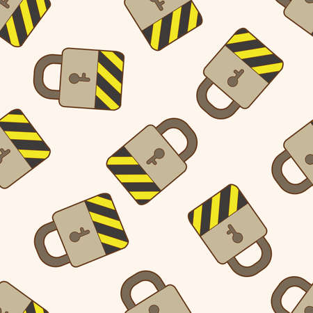 Computer-related desktop icon , cartoon seamless pattern backgroundのイラスト素材