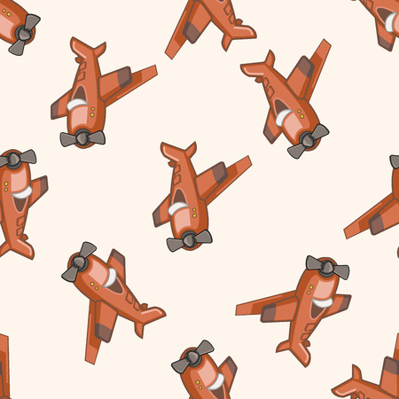 playground airplane rides , cartoon seamless pattern backgroundのイラスト素材