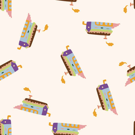 Building house,, cartoon seamless pattern backgroundのイラスト素材