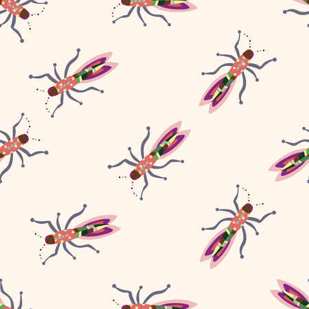 bug cartoon , cartoon seamless pattern backgroundのイラスト素材