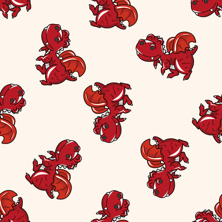 dinosaur cartoon , cartoon seamless pattern backgroundのイラスト素材