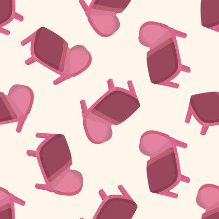 furniture theme bed , cartoon seamless pattern backgroundのイラスト素材
