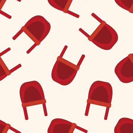furniture theme chair sofa , cartoon seamless pattern backgroundのイラスト素材
