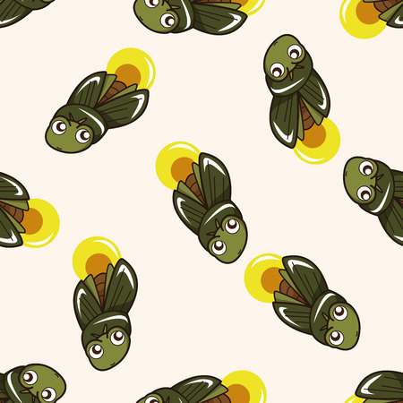 bug cartoon , cartoon seamless pattern backgroundのイラスト素材