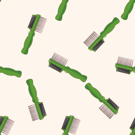 Pet dog brush 10, cartoon seamless pattern backgroundのイラスト素材