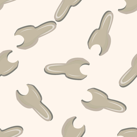 work tool wrench , cartoon seamless pattern backgroundのイラスト素材