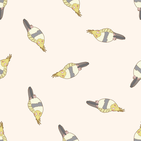 bird cartoon , cartoon seamless pattern backgroundのイラスト素材