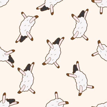 animal dancing cartoon , cartoon seamless pattern backgroundのイラスト素材