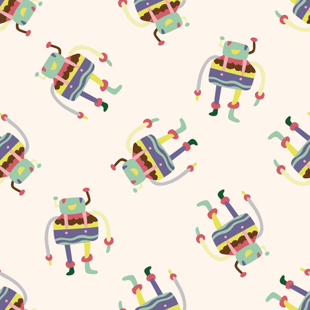 robot , cartoon seamless pattern backgroundのイラスト素材