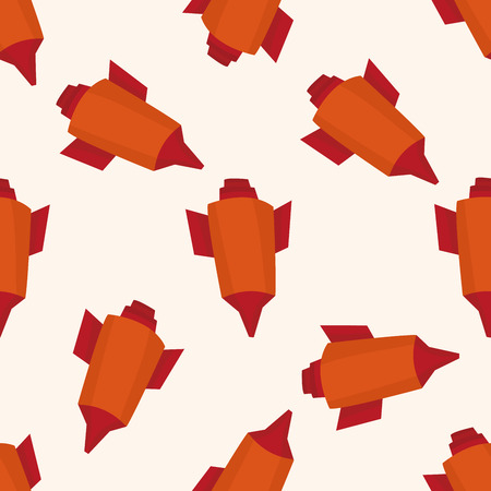 Spaceship , cartoon seamless pattern backgroundのイラスト素材