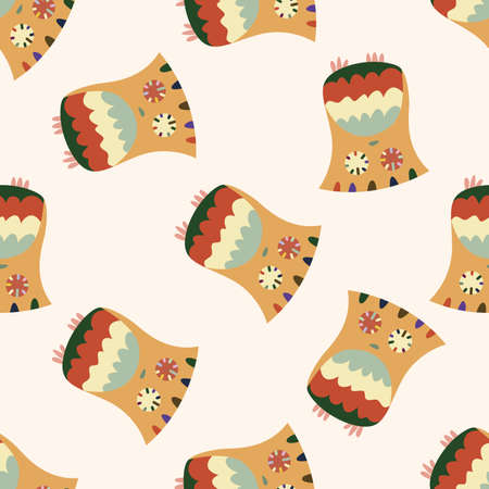 owl cartoon , cartoon seamless pattern backgroundのイラスト素材