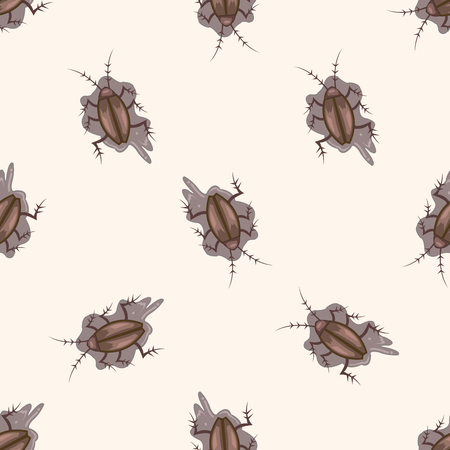 bug cartoon , cartoon seamless pattern backgroundのイラスト素材