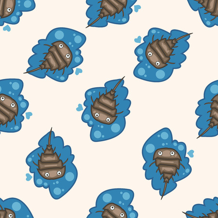 bug cartoon , cartoon seamless pattern backgroundのイラスト素材
