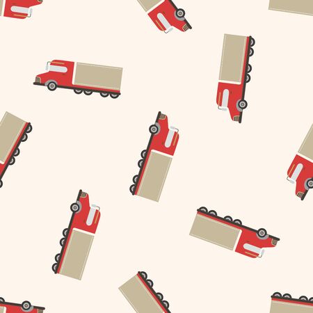 truck , cartoon seamless pattern backgroundの写真素材