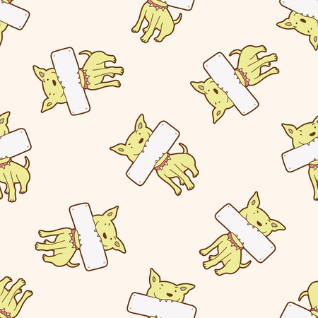 pet dog , cartoon seamless pattern backgroundの写真素材