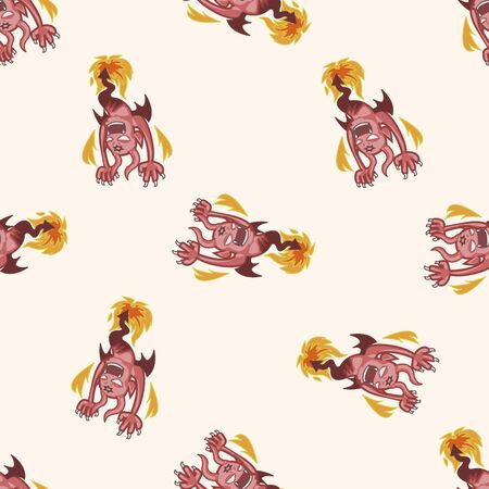 bizarre monster , cartoon seamless pattern backgroundの写真素材