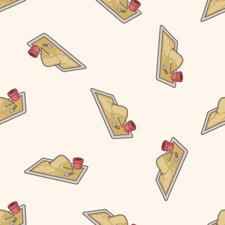 Amusement park facilities , cartoon seamless pattern backgroundの写真素材