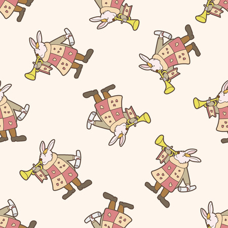 alice in wonderland , cartoon seamless pattern backgroundの写真素材