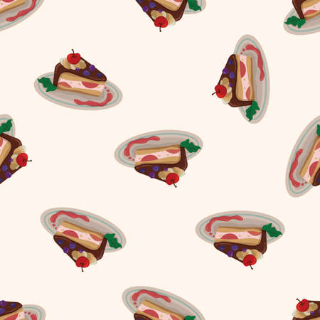 decorating cake , cartoon seamless pattern backgroundの写真素材