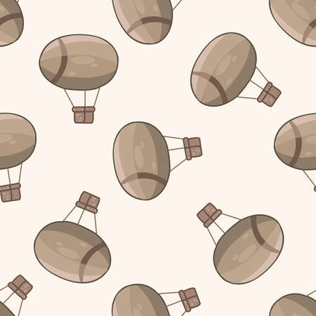 style hot air balloon , cartoon seamless pattern backgroundの写真素材