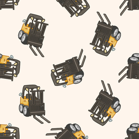 Transportation excavator truck , cartoon seamless pattern backgroundの写真素材