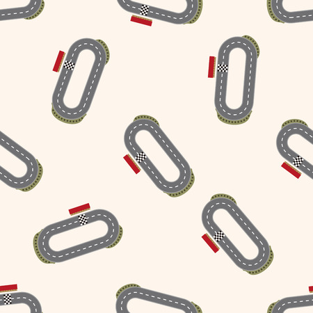 f1 racing , cartoon seamless pattern backgroundの写真素材