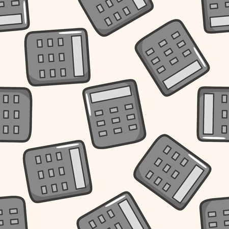 calculator , cartoon seamless pattern backgroundの写真素材