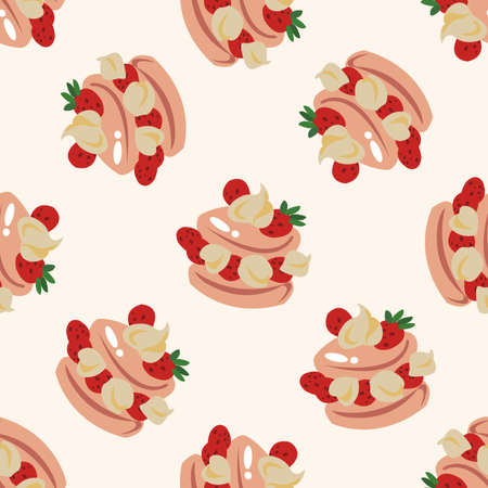 decorating cake , cartoon seamless pattern backgroundの写真素材