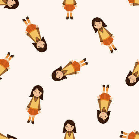 people character , cartoon seamless pattern backgroundの写真素材