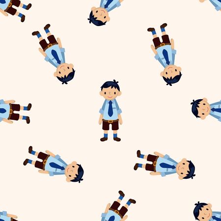 people character , cartoon seamless pattern backgroundの写真素材