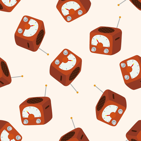 radio , cartoon seamless pattern backgroundの写真素材