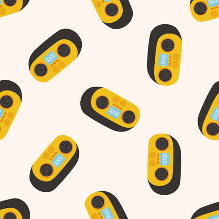 radio , cartoon seamless pattern backgroundの写真素材