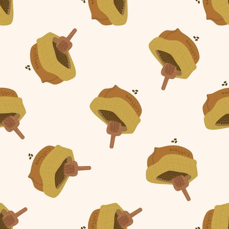 coffee bean , cartoon seamless pattern backgroundの写真素材