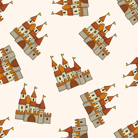castle , cartoon seamless pattern backgroundの写真素材
