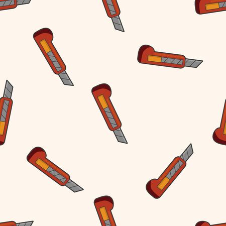 utility knife , cartoon seamless pattern backgroundの写真素材