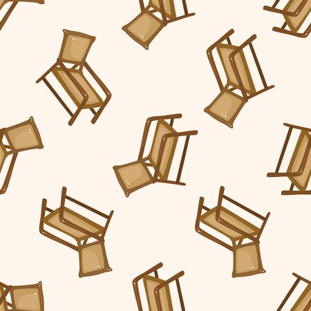 chair , cartoon seamless pattern backgroundの写真素材