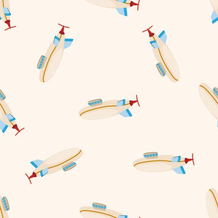transportation airplane , cartoon seamless pattern backgroundの写真素材