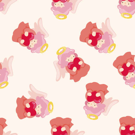angel , cartoon seamless pattern backgroundの写真素材