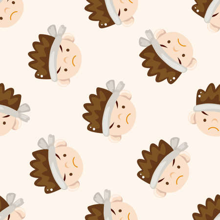 worker , cartoon seamless pattern backgroundの写真素材