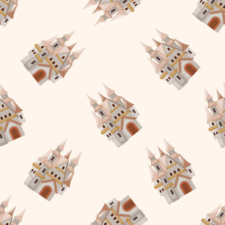 castle , cartoon seamless pattern backgroundの写真素材