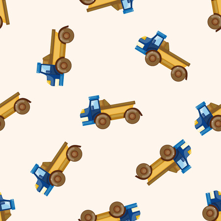 truck , cartoon seamless pattern backgroundの写真素材