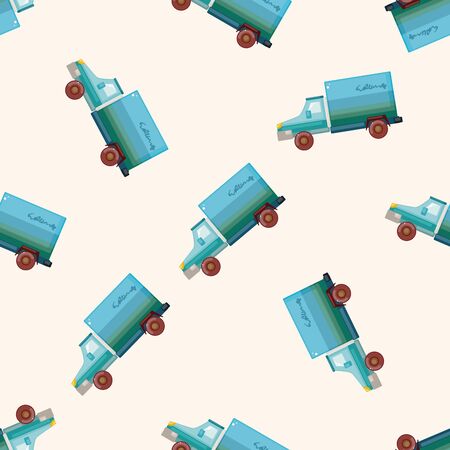 truck , cartoon seamless pattern backgroundの写真素材