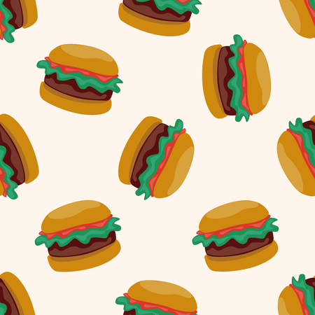 hamburger , cartoon seamless pattern backgroundの写真素材