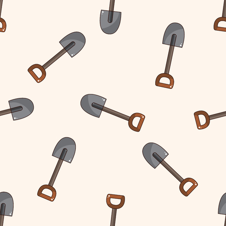 shovel , cartoon seamless pattern backgroundの写真素材