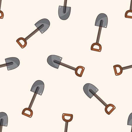 shovel , cartoon seamless pattern backgroundのイラスト素材