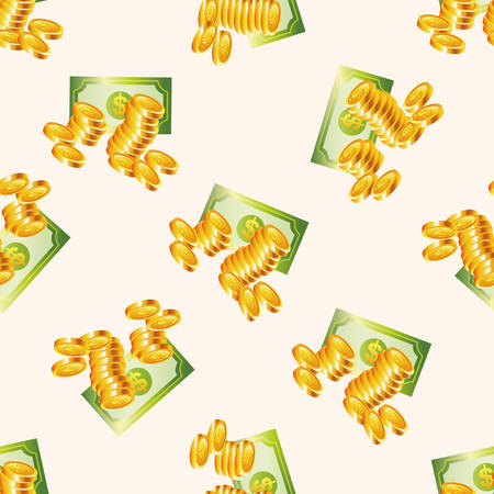 Financial money cash , cartoon sticker iconのイラスト素材