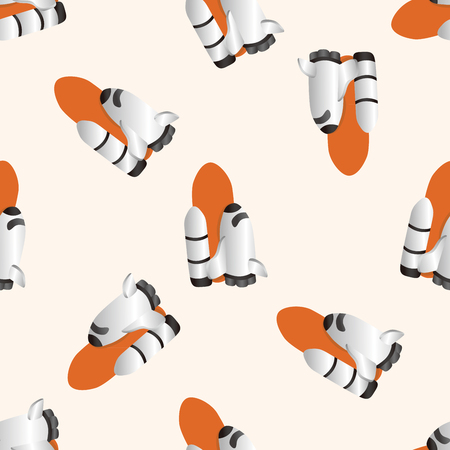 spaceship ,seamless patternのイラスト素材