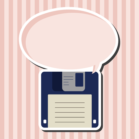 computer theme 3.5 diskette elements のイラスト素材